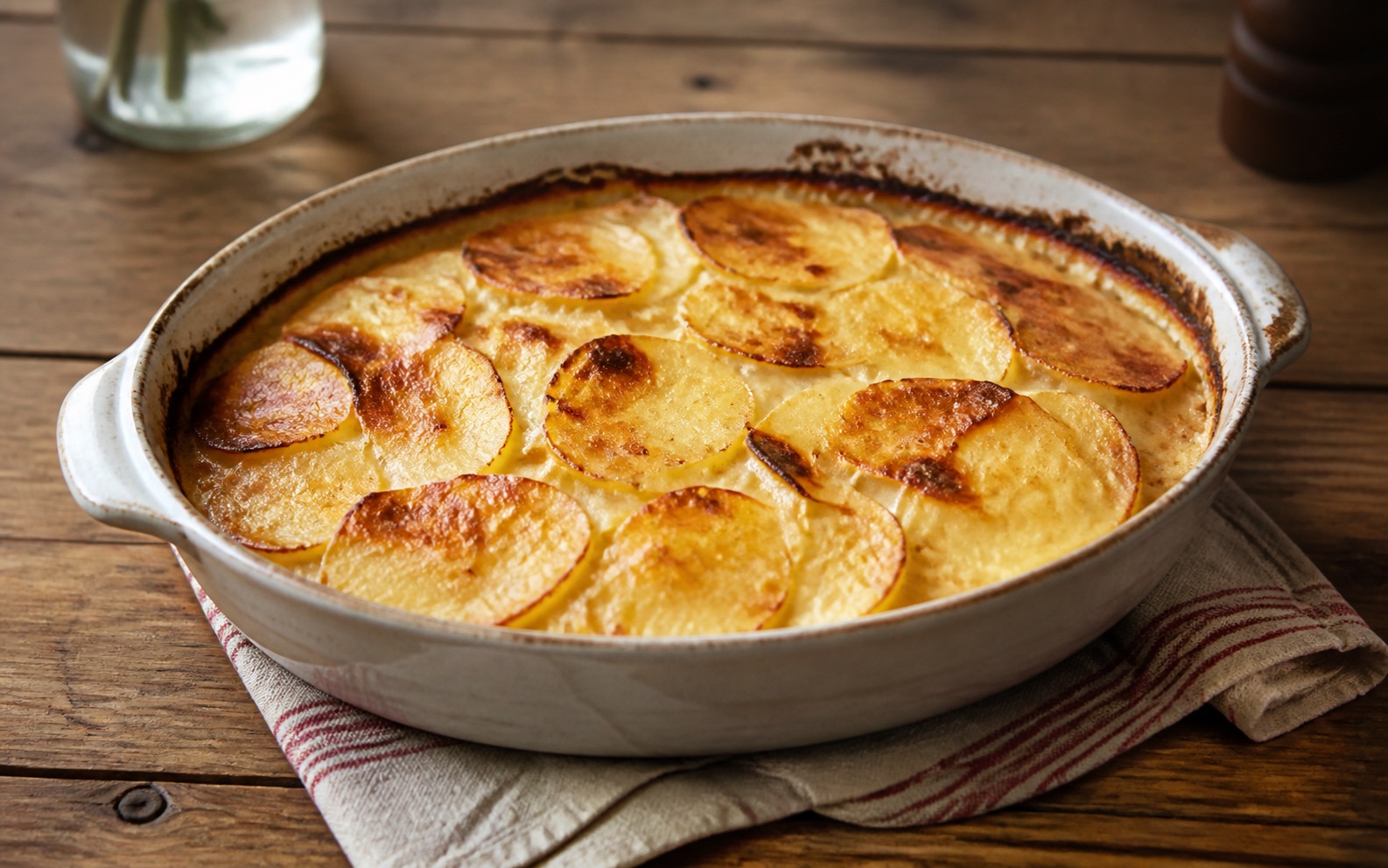 Gratin dauphinois crémeux aux fines tranches de pommes de terre